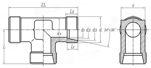 Q  809B 卡套式三通接頭體