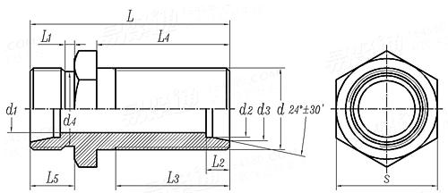 Q  813B 卡套式過闆直通接頭體