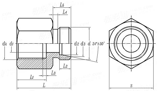 Q  820B 卡套式壓力表接頭體