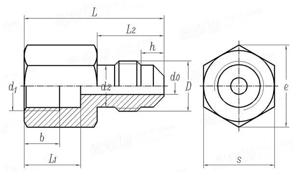 Q  661B 擴口式壓力表接頭體