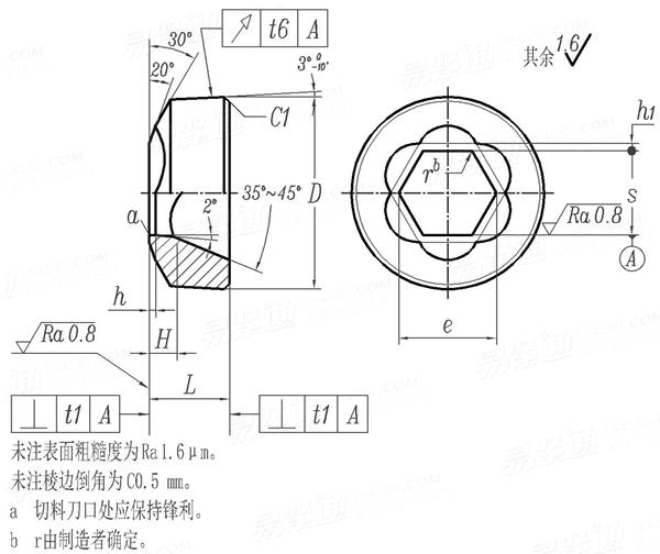 JB /T 4209.1 - 2014 冷镦六角头螺栓模具-切边冲头(适用于GB/T 5780、GB/T5781、GB/T5782、GB/T5783、GB/T5784、GB/T5785、GB/T5786)