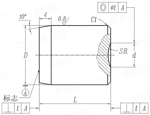 JB /T 4212.3 - 1996 冷镦内六角圆柱头螺钉模具 初镦冲头 B型(适用于GB70)