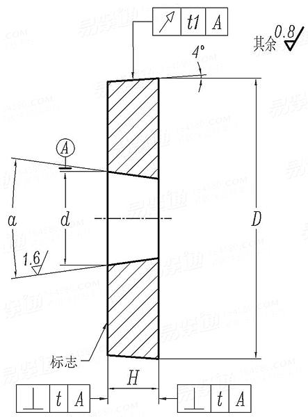 JB /T 4212.9 - 1996 冷镦内六角圆柱头螺钉模具 初镦成型凹模片(适用于GB70)