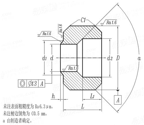JB /T 4210.11 - 2014 六角螺母冷鐓模 沖孔凹模 A型 (適用于GB6170、GB6171、GB6175、GB6176)