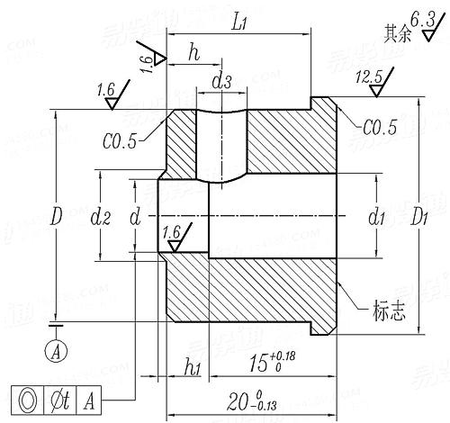 JB /T 4210.23 - 1996 冷镦六角螺母模具 冲孔凹模 B型 (适用于GB6171、GB6176)