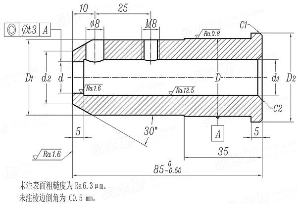 JB /T 4210.11 - 2014 六角螺母冷鐓模 沖孔凹模 D2型 (適用于GB6171、GB6176)