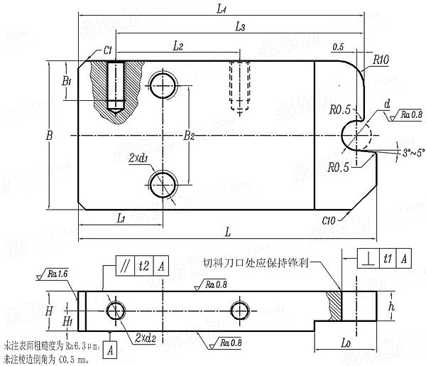 JB /T 4208.1 - 2014 冷镦模通用件-切料刀 F型 (适用于GB6170、GB6171、GB6175、GB6176)