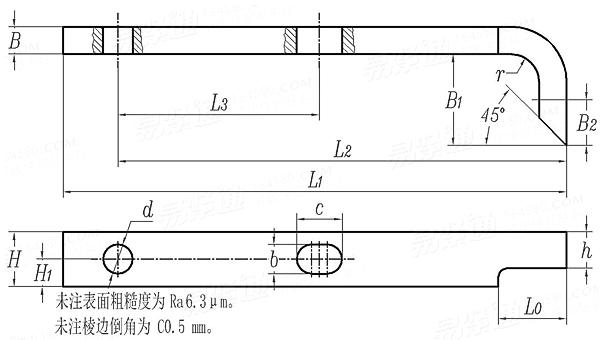 JB /T 4208.2 - 2014 冷镦模具通用件-切料刀压板 B型 (适用于GB6170、GB6171、GB6175、GB6176)