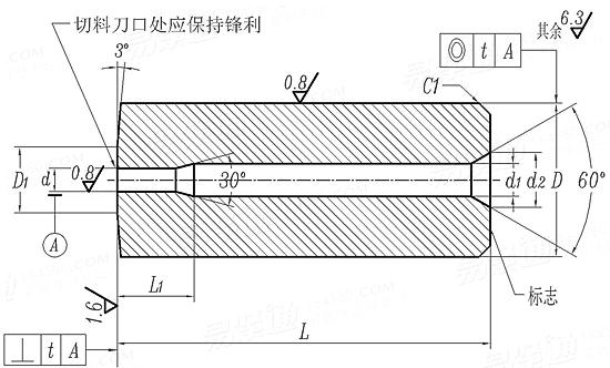 JB /T 4208.10 - 1996 冷镦模具通用件-切料模 A型 (适用于GB67、GB68、GB69、GB818、GB819、GB820)