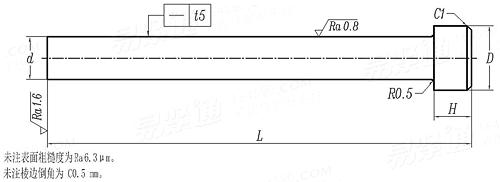 JB /T 4208.5 - 2014 冷镦模具通用件-顶料杆 B型 (适用于螺栓、螺钉)