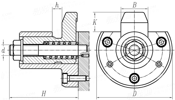 JB /T 8012.4 - 1999 機床夾具零件及部件 - 端面鉤形壓闆（組合）