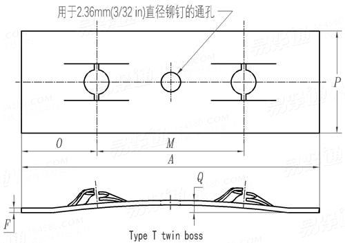 SAE J 891 (Figure 16) - 2016 T型簧片螺母，Twin Boss