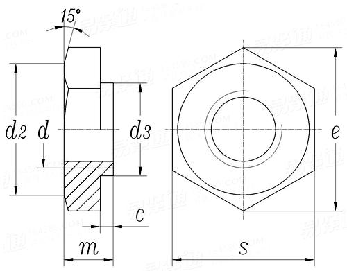 YJT  3035 帶肩螺母