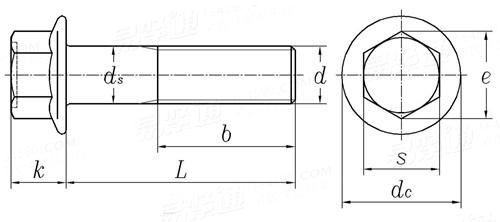 GB /T 16674.2 (S) - 2004 六角法兰面螺栓 细牙 小系列 标准型