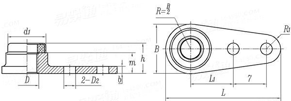 QJ  3078.7 - 1998 尼龍圈自鎖螺母 單耳托闆螺母