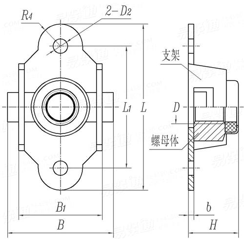 QJ  3078.8 - 1998 尼龍圈自鎖螺母 遊動雙耳托闆螺母