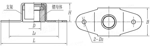 QJ  3078.9 - 1998 尼龍圈自鎖螺母 遊動方螺母