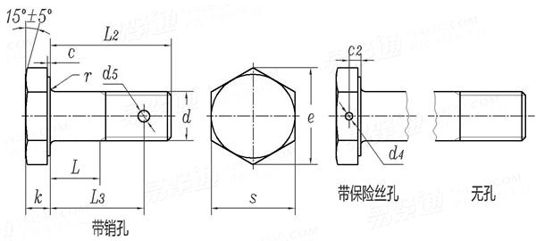 DIN  65339 - 2021 航空航天 - 耐腐蚀钢，短MJ螺纹，紧公差六角头螺栓 - 用于温度最高425℃，标称抗拉强度1100MPa