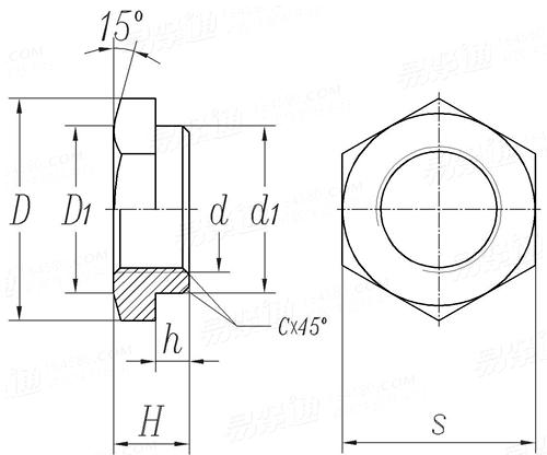 JB /T 1700 (A) - 2008 A型鎖緊螺母