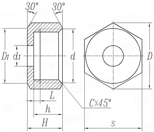 JB /T 1700 (N) - 2008 压套螺母