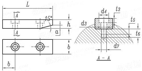 DIN  6885-1 (H) - 2021 H型 平头带锥度双孔平键