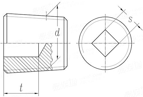 GB /T 14780 - 2010 土方機械 排液、加液和液位螺塞 A型方沉孔錐形螺塞