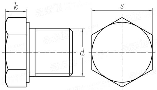 GB /T 14780 - 2010 土方机械 排液、加液和液位螺塞 D型外六角螺塞