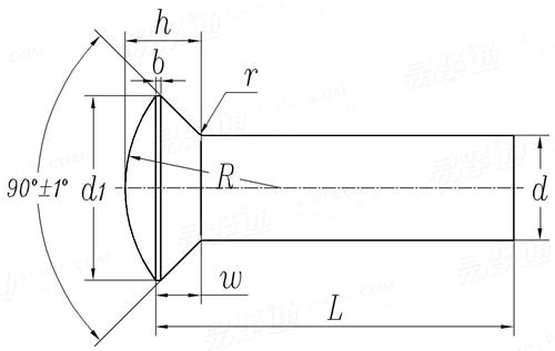 QJ  3142 - 2001 90°半沉头铆钉