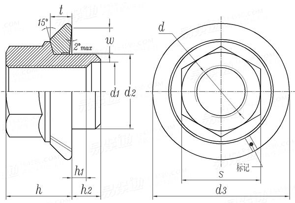 DIN  74361 - 3 (K) - 2011 K型 輪轂螺母 短導(dǎo)向桿