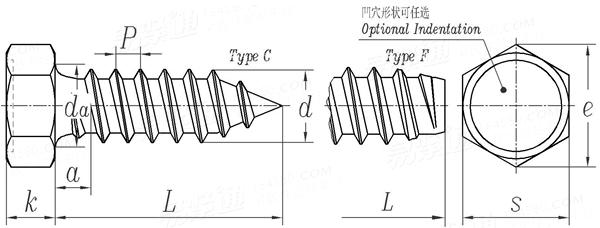 UNI  6949 - 1980 六角頭自攻螺釘