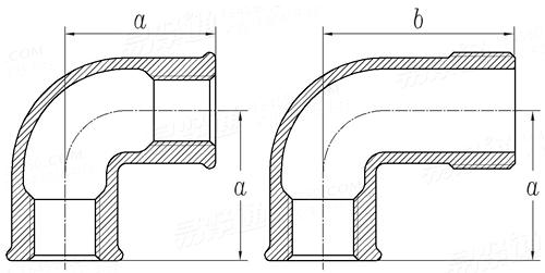GB  3289.2 - 1982 可鍛鐵管路連接件型式尺寸 彎頭 内外絲彎頭