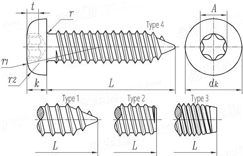 JASO F 116 - 2005 梅花槽盤頭自攻螺釘