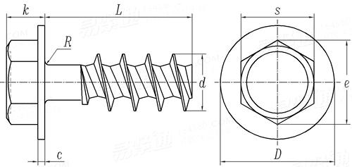 YJT  4064 六角头带介自攻螺钉
