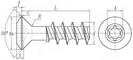 YJT  4067 梅花槽半沉頭自攻螺釘