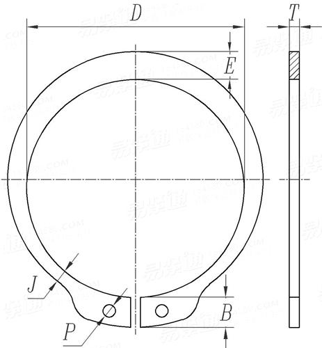 ASME B 18.27.2 (T6) - 1998 (R2017) NA4 重型轴用挡圈