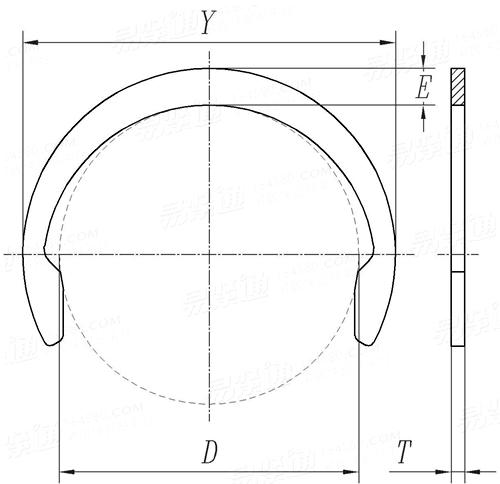 ASME B 18.27.2 (T8) - 1998 (R2017) NA6 C形挡圈