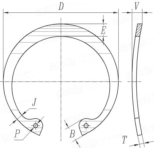 ASME B 18.27.3 (T5) - 1998 (R2017) NA8 鞍型孔用擋圈