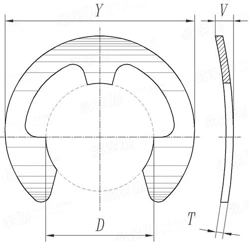 ASME B 18.27.3 (T6) - 1998 (R2017) NA9 鞍型E形挡圈