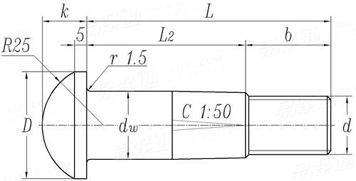 GOST  53664 - 2009 橋用高強度緊固件 圓頭螺栓