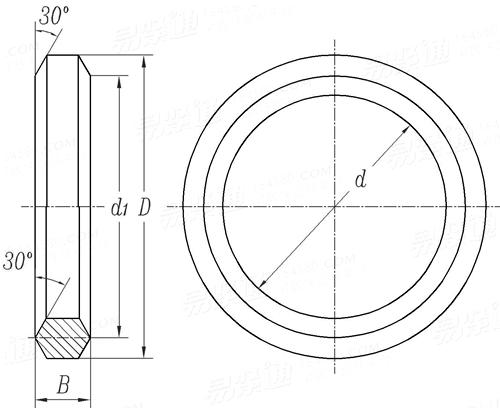 GB  3762 - 1983 卡套式管接頭用尖角密封墊圈
