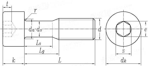 DIN  6929 (EE) - 2013 粗牙内六角圓柱頭細杆螺釘