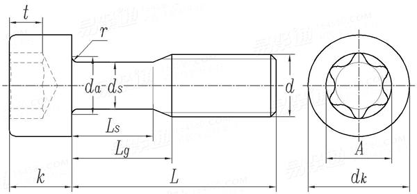 DIN  6929 (OE) - 2013 粗牙梅花槽圆柱头细杆螺钉