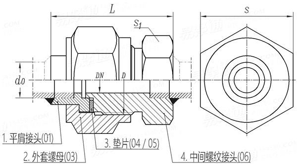 CB /T 4328 - 2013 A型平肩接头