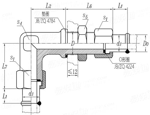 JB /ZQ 4780 - 2006 焊接式隔壁直角管接頭