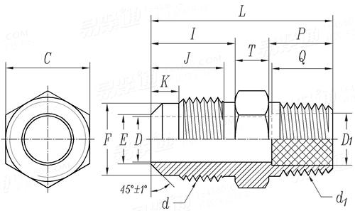 SAE J 513 (010163-FU) - 2019 制冷剂管接头 - Fusible Connector (half Union)