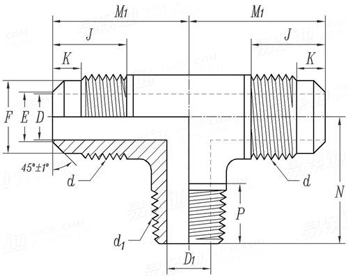 SAE J 513 (010425) - 2019 制冷剂管接头 - Two-Way Tee