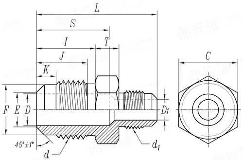 SAE J 513 (010101-UR2) - 2019 制冷剂管接头 - 异径接头