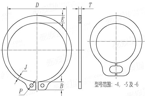 ANSI B 27.7 (3AM1) - 1977 (R2017) 米制轴用挡圈 - 3AM1
