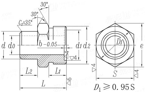 JB  988 - 1977 焊接式直通管接头体