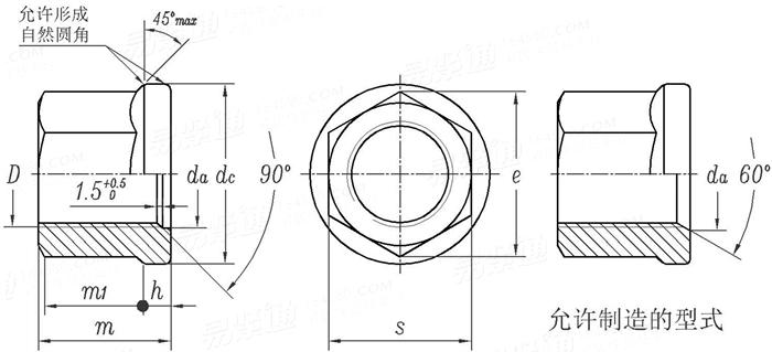 ZB /T 31030.1 - 1987 汽車車輪法蘭面螺母
